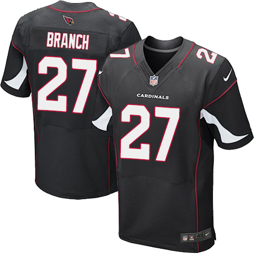 Men's Elite Tyvon Branch Nike Jersey Black Alternate - #27 NFL Arizona Cardinals